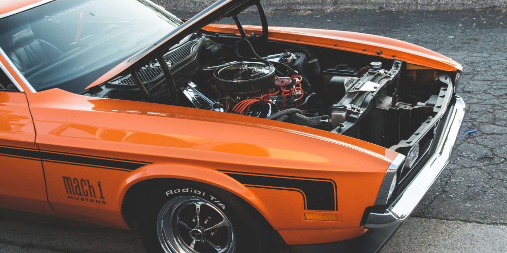 Detailed view of a performance vehicle